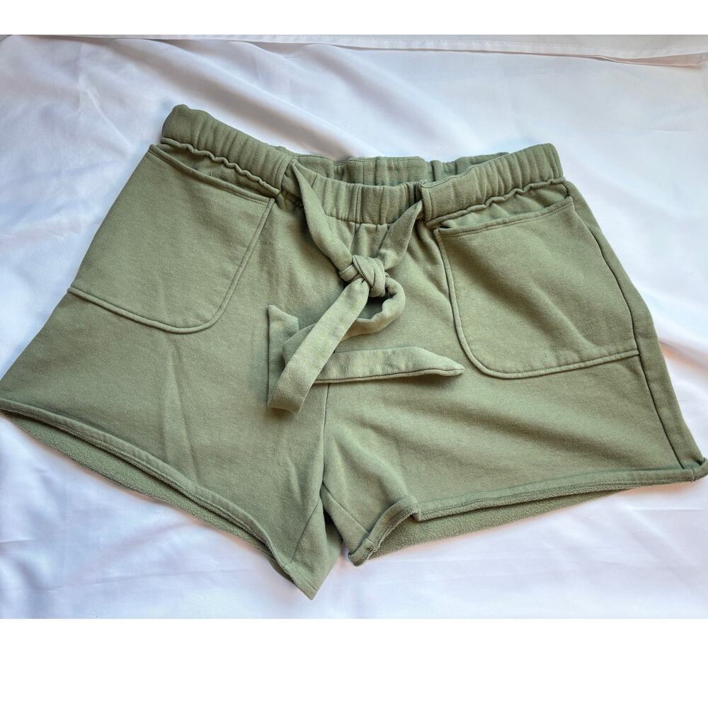 Forever 21 Plus Sage Green Fleece Lounge Shorts Drawstring Pockets 2X